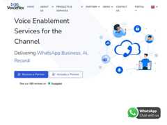 The website screenshot for http://www.voiceflex.com