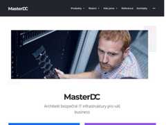 The website screenshot for https://www.master.cz