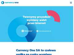 The website screenshot for https://currency-one.com/