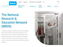 The website screenshot for https://www.belnet.be