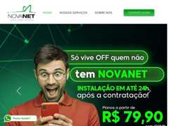 The website screenshot for http://www.novanettelecom.com