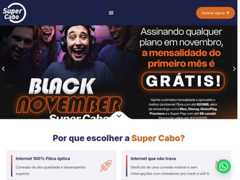 The website screenshot for http://www.supercabotv.com.br