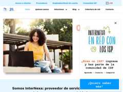 The website screenshot for http://www.internexa.com