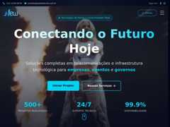 The website screenshot for https://www.newtelecom.net.br
