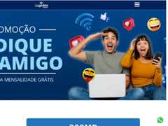 The website screenshot for https://www.loginnet.com.br