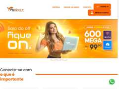 The website screenshot for http://foxnettelecom.net.br/