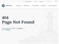 The website screenshot for http://www.verisign.com/rirs