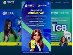 The website screenshot for https://fibextelecom.net/