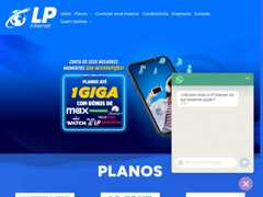 The website screenshot for https://www.lpinternet.com.br