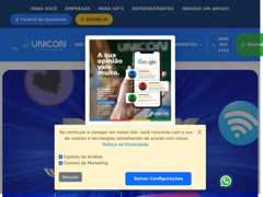 The website screenshot for http://www.redeunicon.com.br