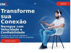 The website screenshot for https://cnanet.net.br/