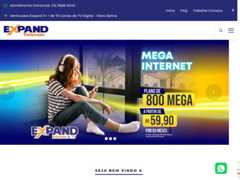 The website screenshot for https://www.expandtelecom.net.br
