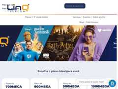 The website screenshot for http://www.linq.net.br
