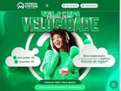 The website screenshot for https://www.mundialstation.com.br