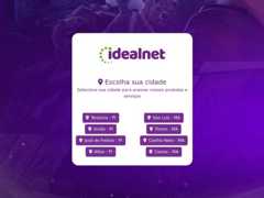 The website screenshot for http://www.idealnetfibra.com.br