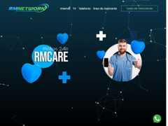 The website screenshot for https://www.rmnetwork.com.br