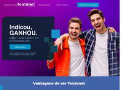 The website screenshot for https://www.teutonet.com.br/