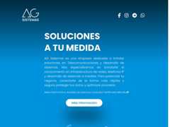 The website screenshot for http://agsistemas.net.ar