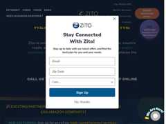 The website screenshot for http://www.zitomedia.com/