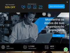 The website screenshot for http://www.idxdatacenters.com.br