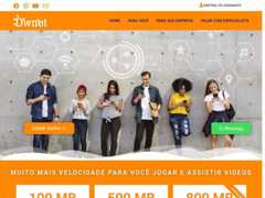 The website screenshot for http://www.dwnet.com.br
