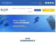 The website screenshot for http://www.beaminternet.com.br