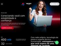 The website screenshot for https://linkdigitalfibra.com.br/