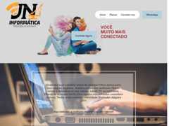 The website screenshot for https://jninformaticaeinternet.com.br/