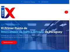 The website screenshot for https://www.ixcde.com.py