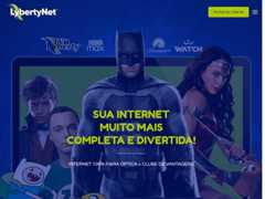 The website screenshot for https://lybertynet.com.br/