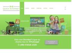 The website screenshot for http://quickinternet.net