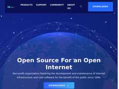 The website screenshot for https://isc.org/