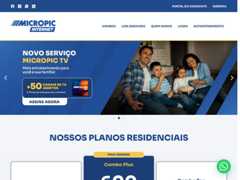 The website screenshot for https://www.micropic.com.br/