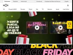 The website screenshot for http://www.nos.pt