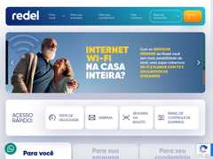 The website screenshot for http://www.redel.com.br/
