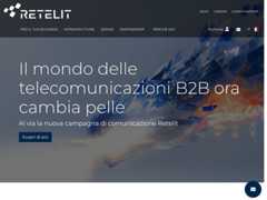 The website screenshot for http://www.retelit.it/