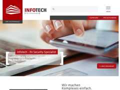The website screenshot for https://www.infotech.at
