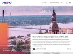 The website screenshot for https://retn.net/contacts/retn-in-latvia