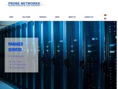 The website screenshot for http://www.probe-networks.de