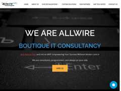 The website screenshot for https://www.allwiretech.com