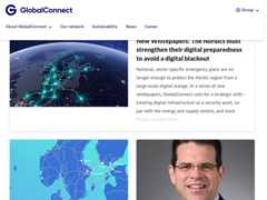 The website screenshot for http://globalconnect.net/