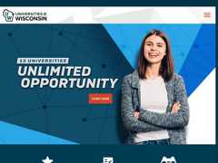 The website screenshot for https://www.wisconsin.edu