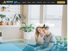 The website screenshot for https://www.beehive.net