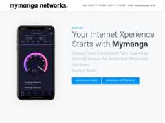 The website screenshot for https://mymanga.co.ke