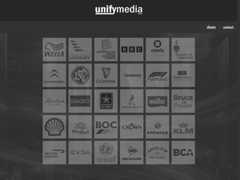 The website screenshot for http://www.unifymedia.com
