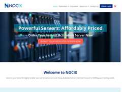The website screenshot for http://nocix.net