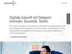 The website screenshot for https://www.dataport.de/