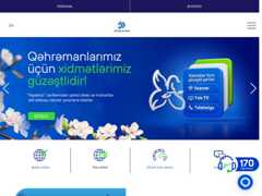 The website screenshot for https://aztelekom.az/en/