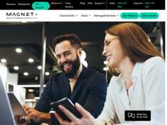 The website screenshot for http://www.magnetplus.ie