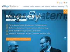 The website screenshot for https://www.vegasystems.de